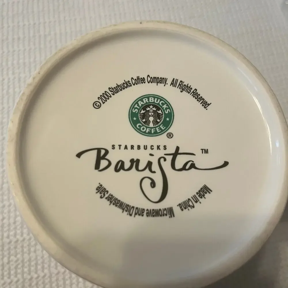 VTG Starbucks coffee company barista series Christmas mug year 2000 coffee mug